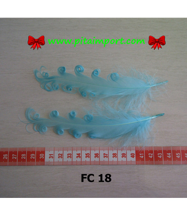Bulu Curly Biru muda (FC 18)